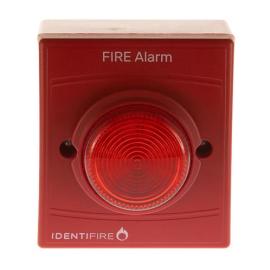 10-1110RFR-S, Identifire Tritone Red-Red Sounder Beacon Flush Mounted