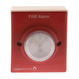 10-1110RFW-S, Identifire Tritone Red-White Sounder Beacon Flush Mounted