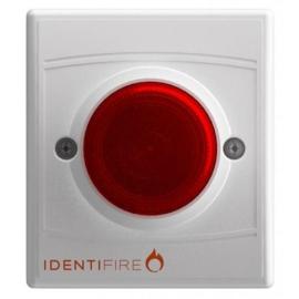 10-1110WSR-S, Identifire Tritone White - Red Sounder Beacon Surface Mounted