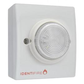 10-1110WSW-S, Identifire Tritone White - White Sounder Beacon Surface Mounted