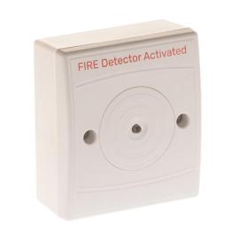 10-2111WSR-S, Identifire White Remote Lamp Unit with Buzzer, Surface Mount, Red LED