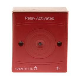 10-2710RFR-S, Identifire Aux 24V Relay Flush - 5/8A - Red