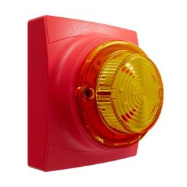 11-1310RFA-S, Identifire Pro VID Only, Red, Flush Mounted, Amber, Single