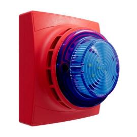 11-1610RFB-S, Identifire Pro Sounder VID, Red, Flush Mounted, Blue, Single