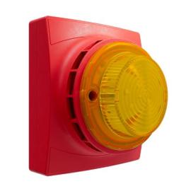 11-1610RSA-S, Identifire Pro Sounder VID, Red, Surface Mounted, Amber, Single