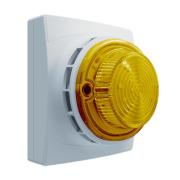 11-1610WPA-S, Identifire Pro Sounder VID, White, Shallow Base, Amber, Single gallery thumbnail