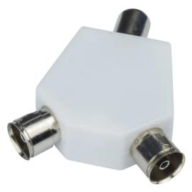 19003HS, Coax Y Splitter Metal with Plastic Housing