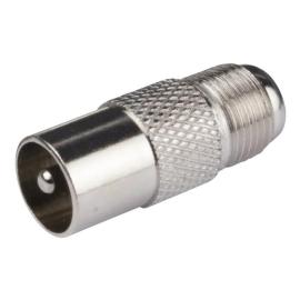 19066R, F-Type Socket to Coaxial Plug Metal