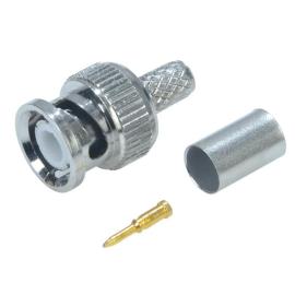 19078R, BNC Crimp Plug for RG59 75 ohms
