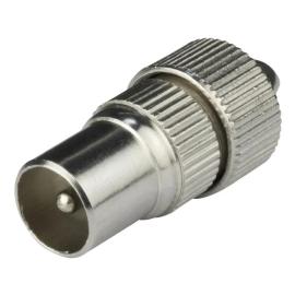 19100B, Coaxial Male Plug Nickel Brass