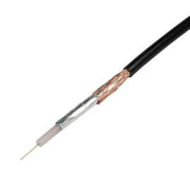 27630R, Black Coax Cable 100m 0.58 Bare Copper