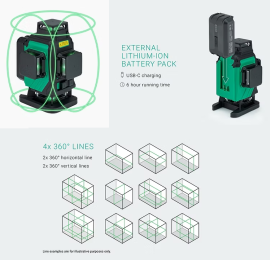 3DX-PG40,  4 x 360? 2x Horizontal Line & 2 x Vertical Lines
