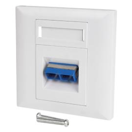 60201PI, Faceplate with Twin SC Keystone Socket- 86 x 86mm
