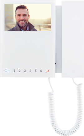 6701W/8, WHITE MINI MONITOR WITH 8 BUTTONS. S2