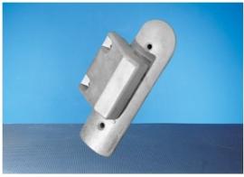 6RSC-GN, Roller Shutter Contact - Grade 2 - Anodised Aluminium. Potted with 0.5m SS Conduit, 55mm operating gap. Integral resistor