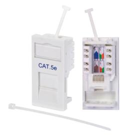 70402RE, Cat5e IDC/RJ45 Outlet Module - White