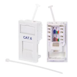 70695R, Cat6 IDC/RJ45 Outlet Module - White
