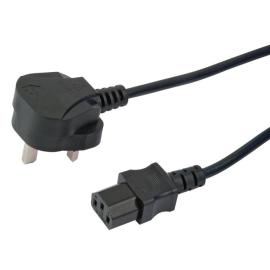 80000R, UK 5Amp Plug to IEC Socket 1.8m Black