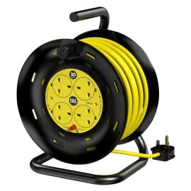 90073PI, 30m Heavy Duty  4-Way 13Amp - Yellow / Black