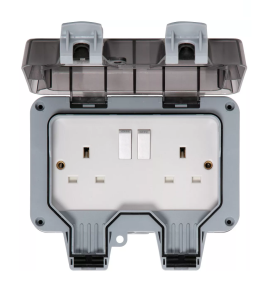 90112PI, IP66 13 Amp Switched Outdoor Socket - Double