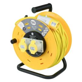 90124PI, 50m 2-Way 16A Open Drum