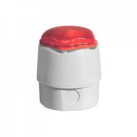 958CHL1501, EXCEL LITE White - Red Sounder LED Beacon Deep Base