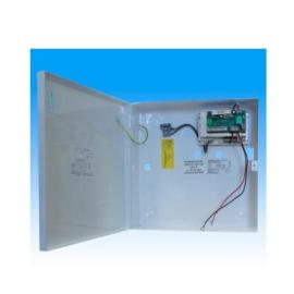 A 13.8vdc switchmode power supply in a large housing 340h x 310w x 80d (mm). Front tamper and designed to house up to 1 x 7Ah or 1 x 9 Ah battery. Load excludes battery charging to comply with EN standard