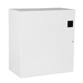 A 13.8vdc switchmode power supply in a large housing 380h x 350w x 195d (mm). Front tamper and designed to house up to 1 x 24 Ah battery. Load excludes battery charging to comply with EN standard