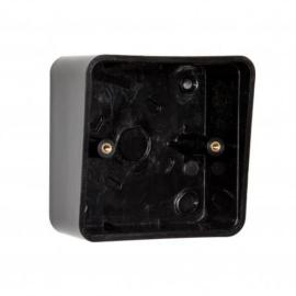A hooded back box surface mounted in Black which fits all standard size products. Allows for Conduit entry.
Size H85 x W85 x D50 -40