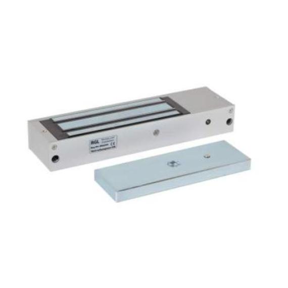 A Standard Monitored Magnet offering 1200 lbs (545 kg) holding force - Magnet size 265(L) x 73 (W) x 40 (D) all mm -Includes a monitoring contact rated at 2 Amp at 24vdc also Door Monitoring sensor. gallery image