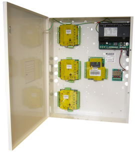 ACCESS-PSU2-8A, 13.8Vdc 8A or 27.6Vdc 4A switchable SMPSU, 4-way Fused Output Module