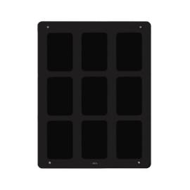 AES (MOD-FB-3X3) Three by Three Module Assembled Flush Back Box and Mounting Plate