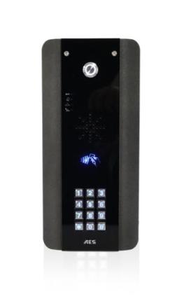 AES (PRIME-EDGE-ABK-EU) 4G GSM Intercom in Architectural Black with keypad and prox