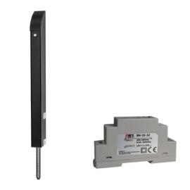 AES (TL-B-150-K) Tomalok Electric Drop Bolt in Black - 150mm with 24v Din Rail Power Supply