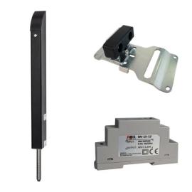 AES (TL-B-150-KIT) Tomalok Electric Drop Bolt in Black - 150mm with 24v Din Rail Power Supply and Ground Plate