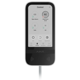 AJA-143608, AJAX FIBRA KeyPad TouchScreen Arming Station - White