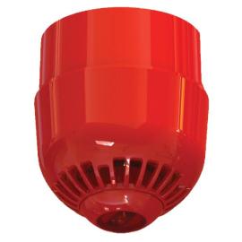 Aritech, ASC2367, 2000 Series Ceiling Mount Sounder/Beacon, Multi Tone, Deep Base, Red Flash