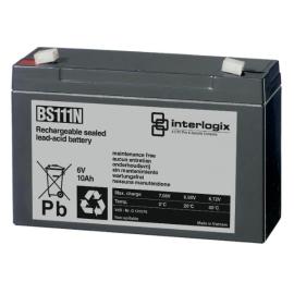 Aritech, BS111N, Battery, 6V , 10Ah,  Sealed Lead Acid Rechargeable, 151x50x94mm, spade