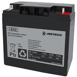 Aritech , BS131N, Battery, 12V 18Ah, Sealed Lead Acid Rechargeable, 181x167x76mm, screw
