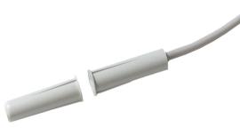 Aritech, DC127, Recessed compact press-fit contact, 12mm diameter, 31mm wide gap, N/C with 2M cable, white (ungraded)