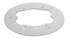 Aritech, DR-RWM-AD, TruVision? Adapter for the TruVision? Dome to use on the DR wall-mount bracket