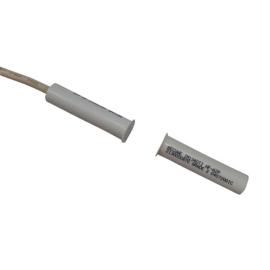 Aritech, IM1340TINF02BC, Becuwe Press-Fit Recessed Contact for Wood Doors, White, 8mm diameter, 7mm gap, N/C with 2M cable, ungraded