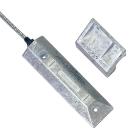 Aritech, IM1740FENF*81, Becuwe Overhead Door Contact, Grey with 0.6M Armoured Cable, wide 84mm gap, N/C (ungraded)
