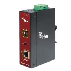 Aritech, MC352-1P/1S, 1-Port 10/100/1000Base-T IEEE802.3af/at Copper + 1-Port SFP Unmanaged Media Converter (1x 30W PoE Budget)