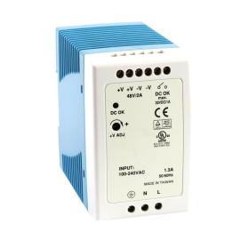 Aritech, PS48VDC100W-DIN, 100-240V AC Input 48VDC 100W Power Supply with DIN rail mount