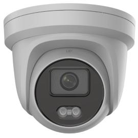 Aritech, TVFC-M01-0401-TUR-G, TruVision 4MP, Full colour IP Fixed Lens Turret Camera, 30m white light, 2.8mm, built-in mic, grey