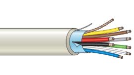 Aritech, WC108W, SH COM CAB WH 2X0.75(6X7/0.2) -100m