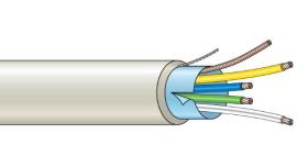 Aritech, WS104W, 4 Core screened white,100 metres, conforms to BS4737, Section 3.30