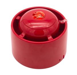 AritechFire, KE-AS3115R-WM, INT ADDR AUD/VIS NOTIF W/ ISO - SND/VIS ALM DEV WALL MOUNT (RED W/ RED FLASH)