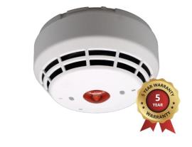 AritechFire, KE-DP3120W-SNV, INT ADDR PT DET W/ ISO - OPT W/ SND & VAD (WHT W/ RED FL)